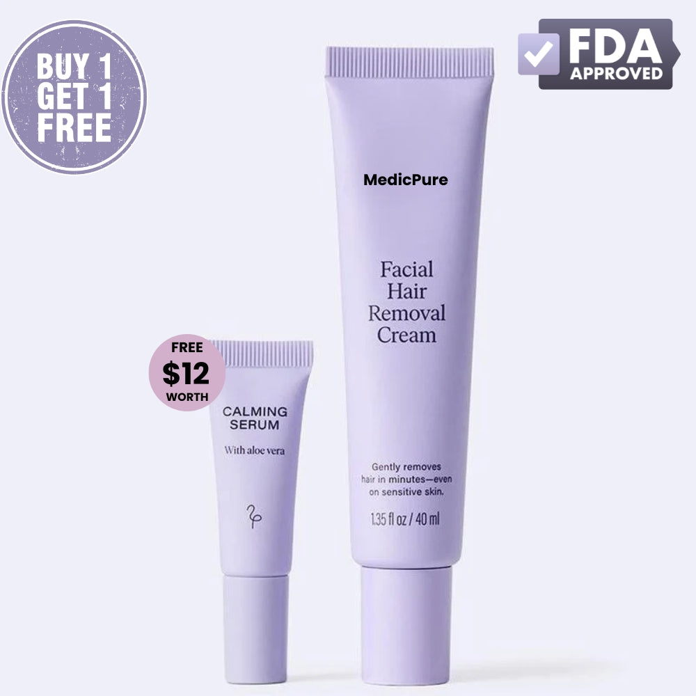 Facial Hair Removal Cream + FREE Calming Serum