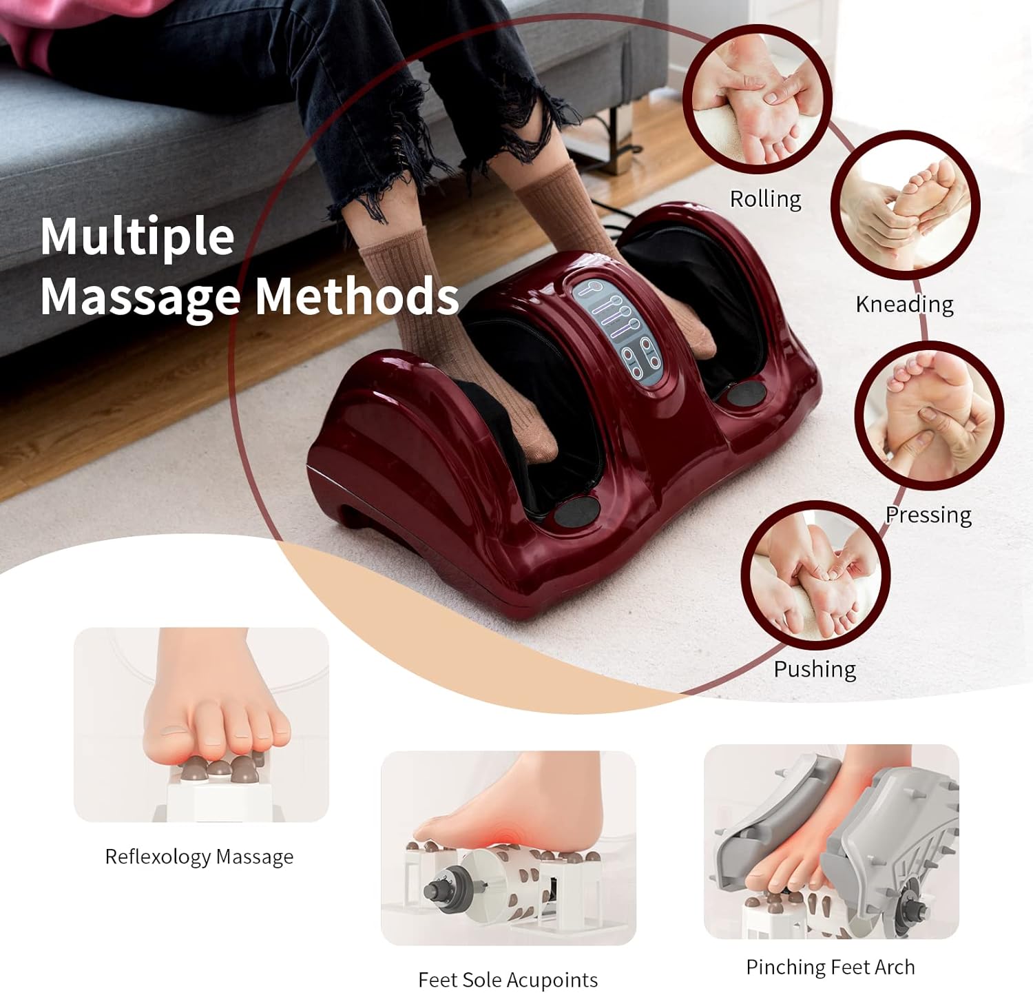 MedicPure Shiatsu Foot & Leg Deep Tissue Massage