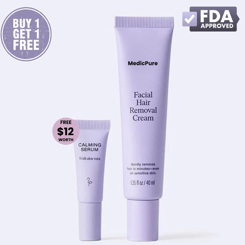 Facial Hair Removal Cream + FREE Calming Serum