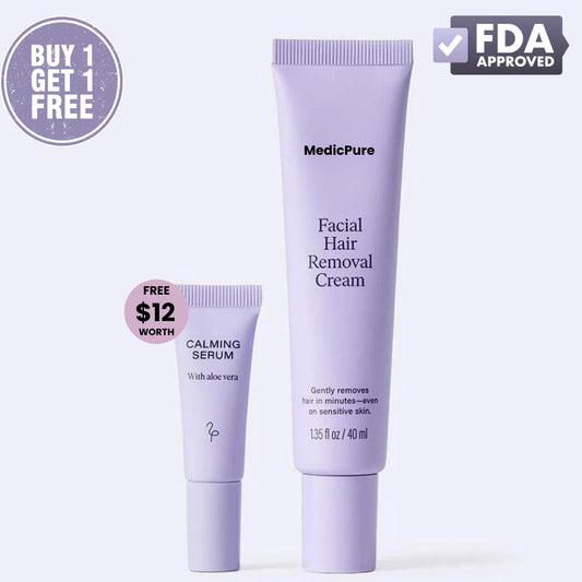 Facial Hair Removal Cream + FREE Calming Serum